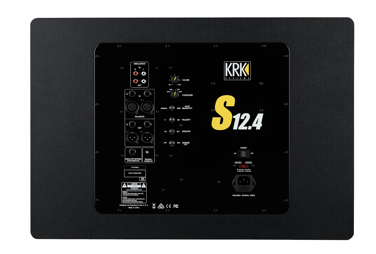 KRK S12.4 12" Powered Studio Subwoofer