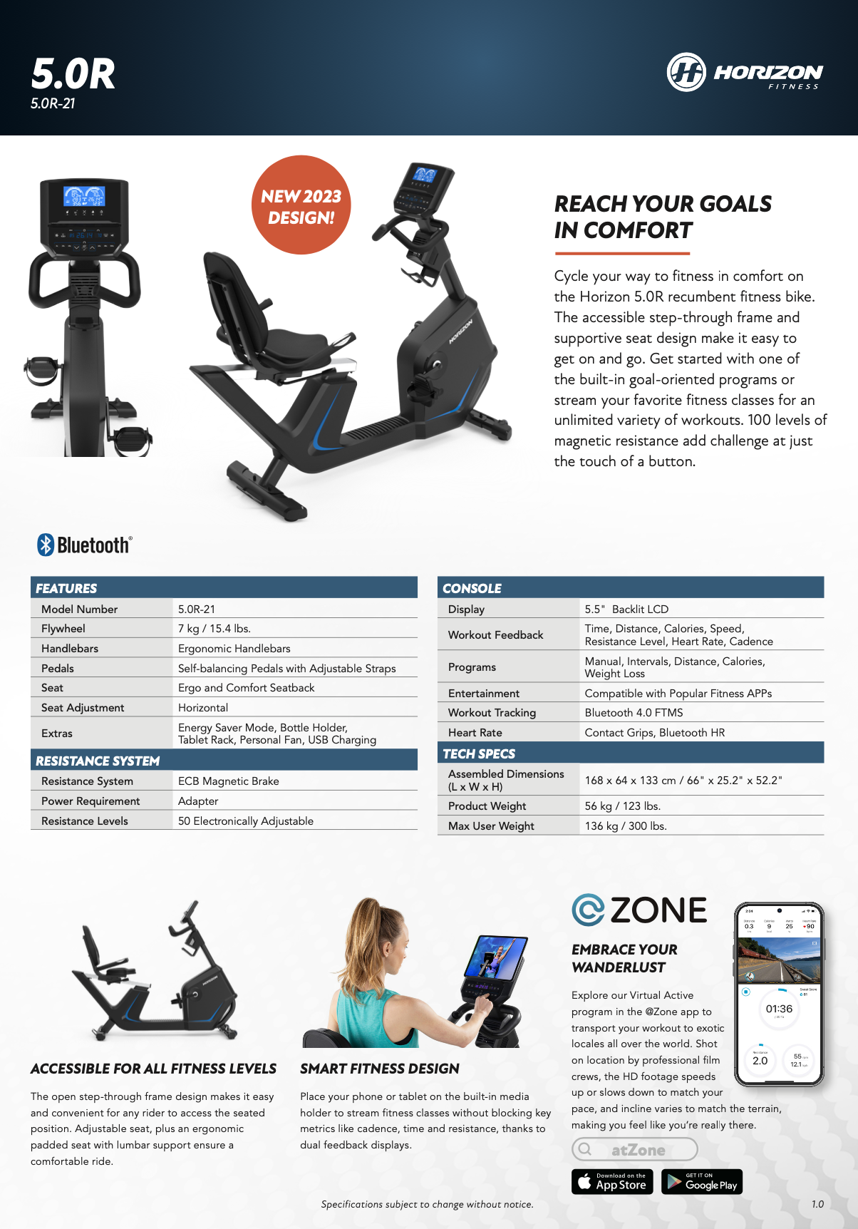 Horizon Recumbent Bike 5.0 R (New product) Coming soon