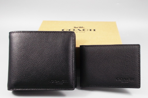 กระเป๋าสตางค์ COACH - NEW YORK ดำ ใหม่ แท้