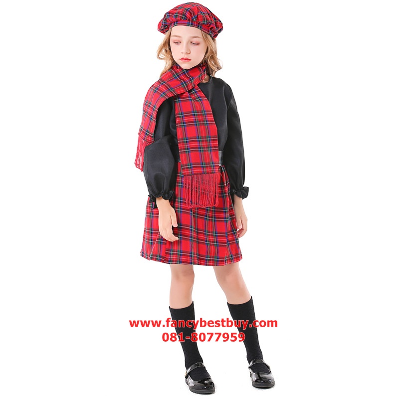 ชุดประจำชาติสกีอตแลนด์ Scotland Costume มีขนาด S 110-120, M 120-135, L 135-150