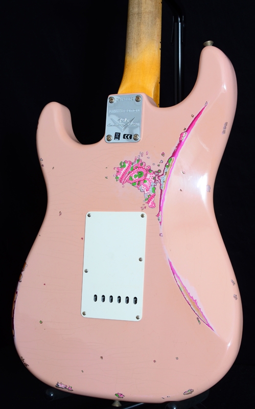 Fender Custom Shop 1969 Heavy Relic Stratocaster - Aged Shell Pink Over Pink Paisley