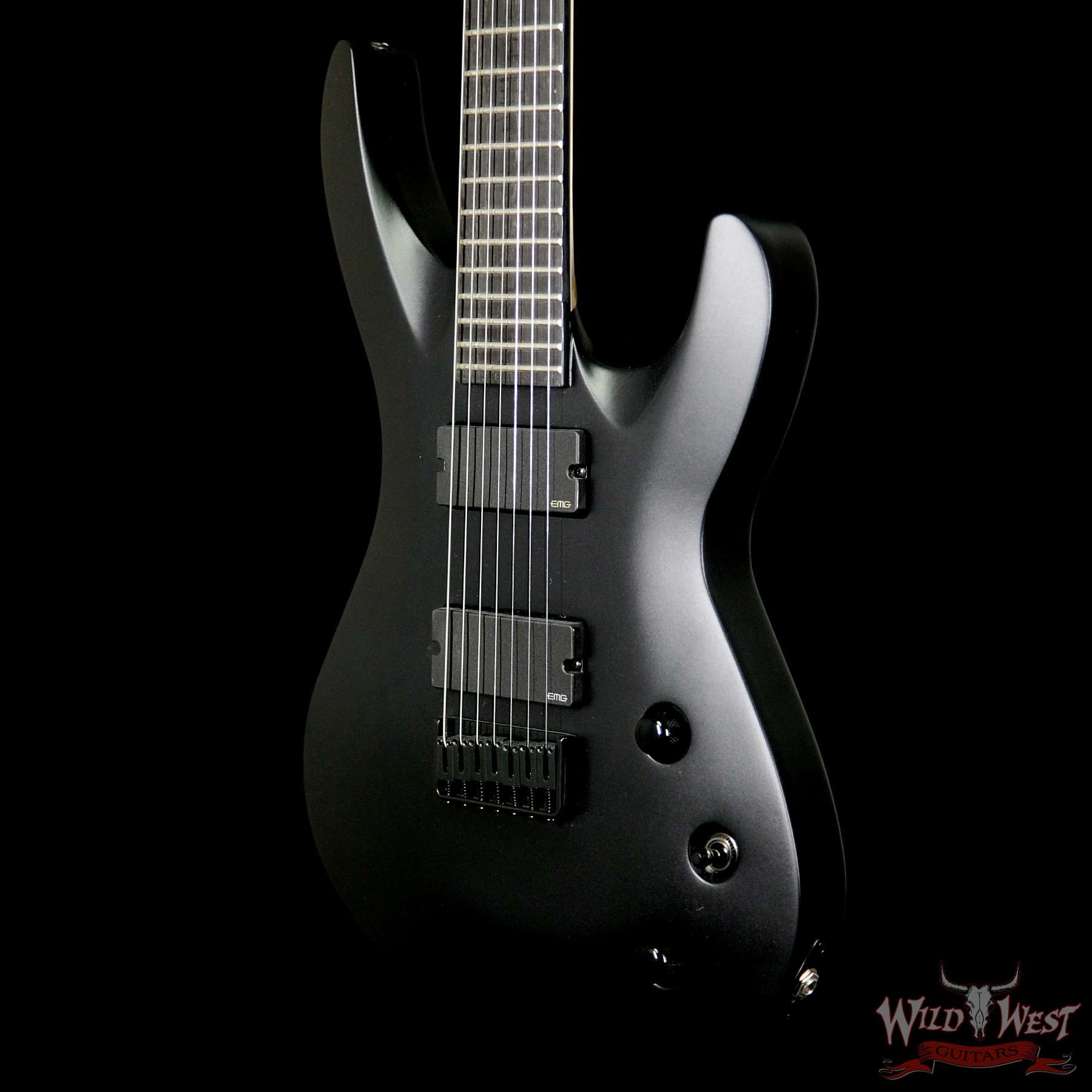 Jackson USA Select B7 EMG Deluxe -Thru HH 7-String Baritone - Satin Black