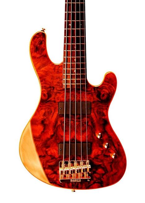 Cort Jeff Berlin Series Rithimic V Bass Guitar - Gloss Natural Rosewood