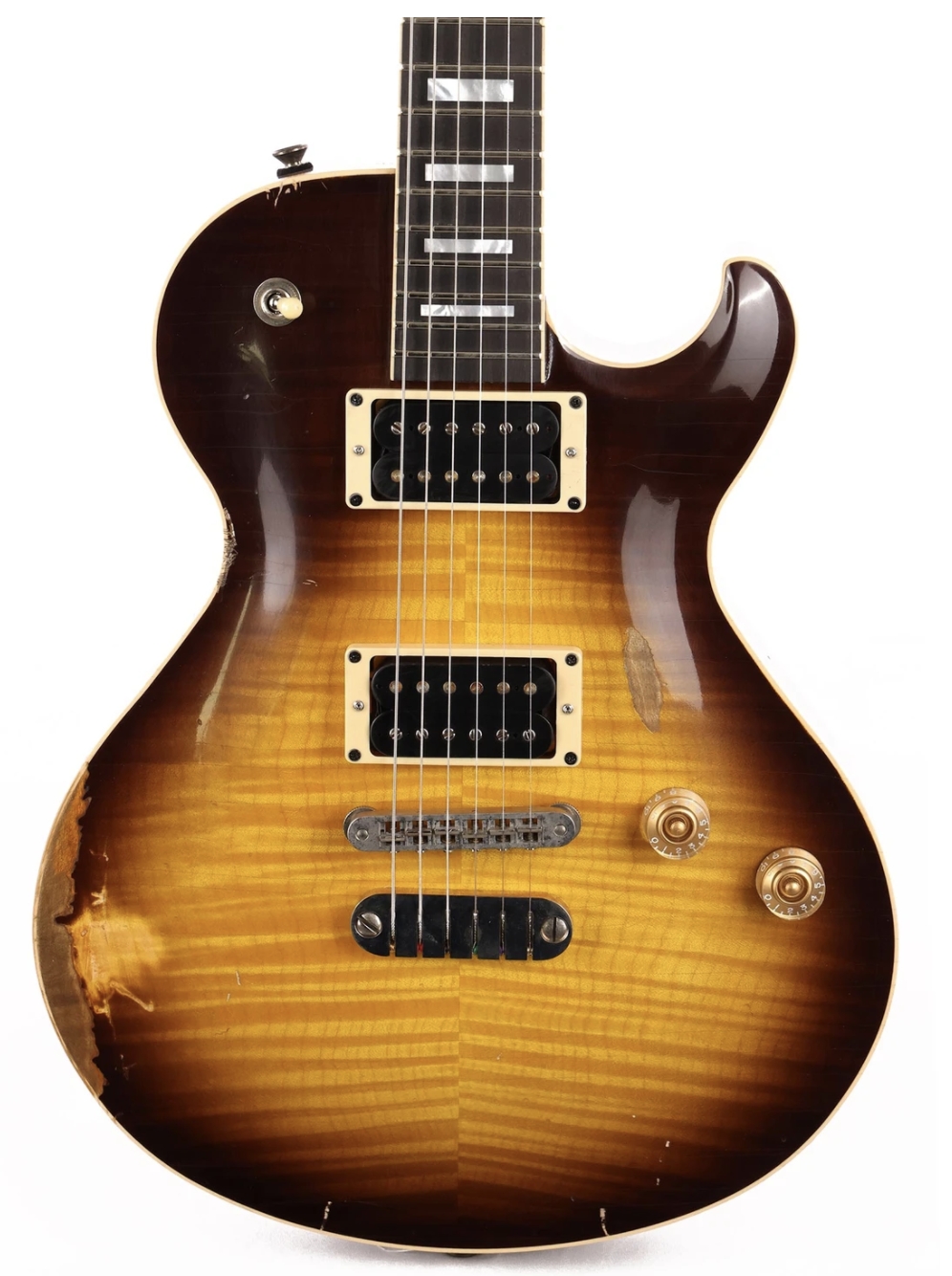 Dean USA Leslie West Tattered N Torn Hand Signed Trans Brazilia