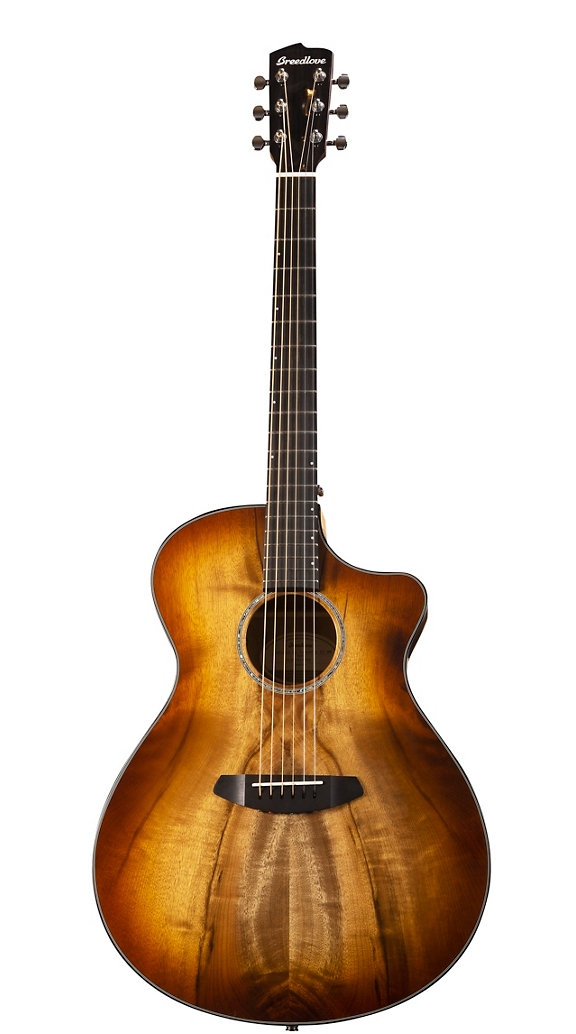Breedlove Pursuit Exotic Concerto CE Myrtlewood-Myrtlewood Acoustic-Electric Guitar Cinnamon Burst