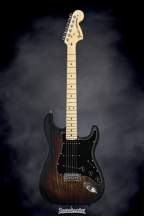 Fender Ltd. Ed. Sandblasted Stratocaster, Sweetwater USA Exclusive - 3-Tone Sunburst, Maple