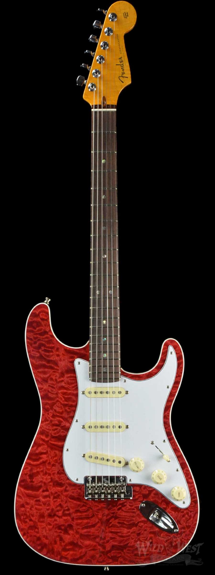 Fender Custom Shop Custom Deluxe NOS Stratocaster Yuriy Shishkov Masterbuilt Red Stain Quilt