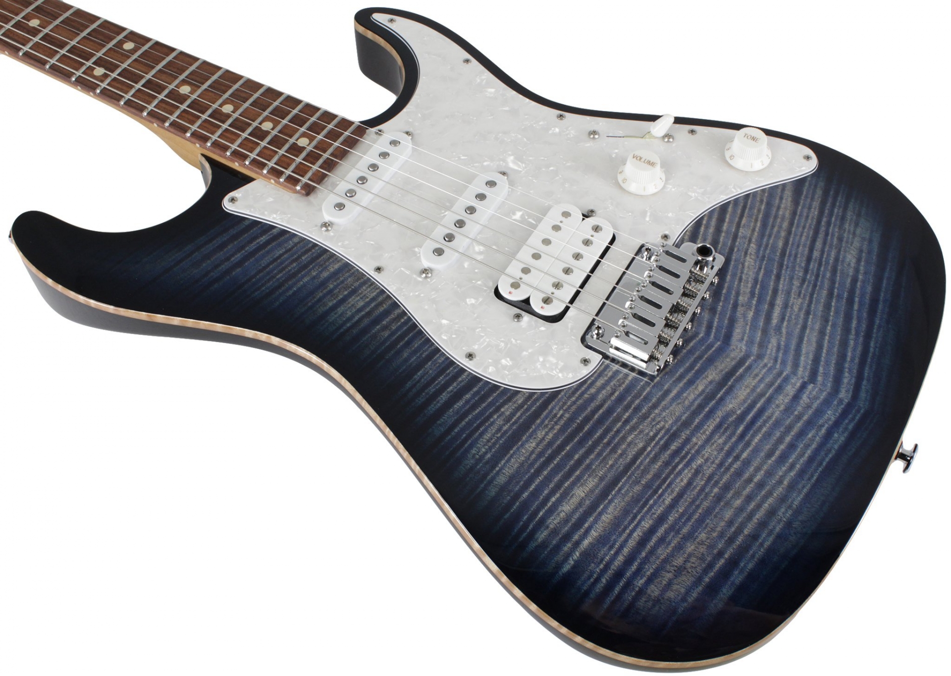 Suhr Standard Plus Guitar - Trans Whale Blue Burst, Pau Ferro