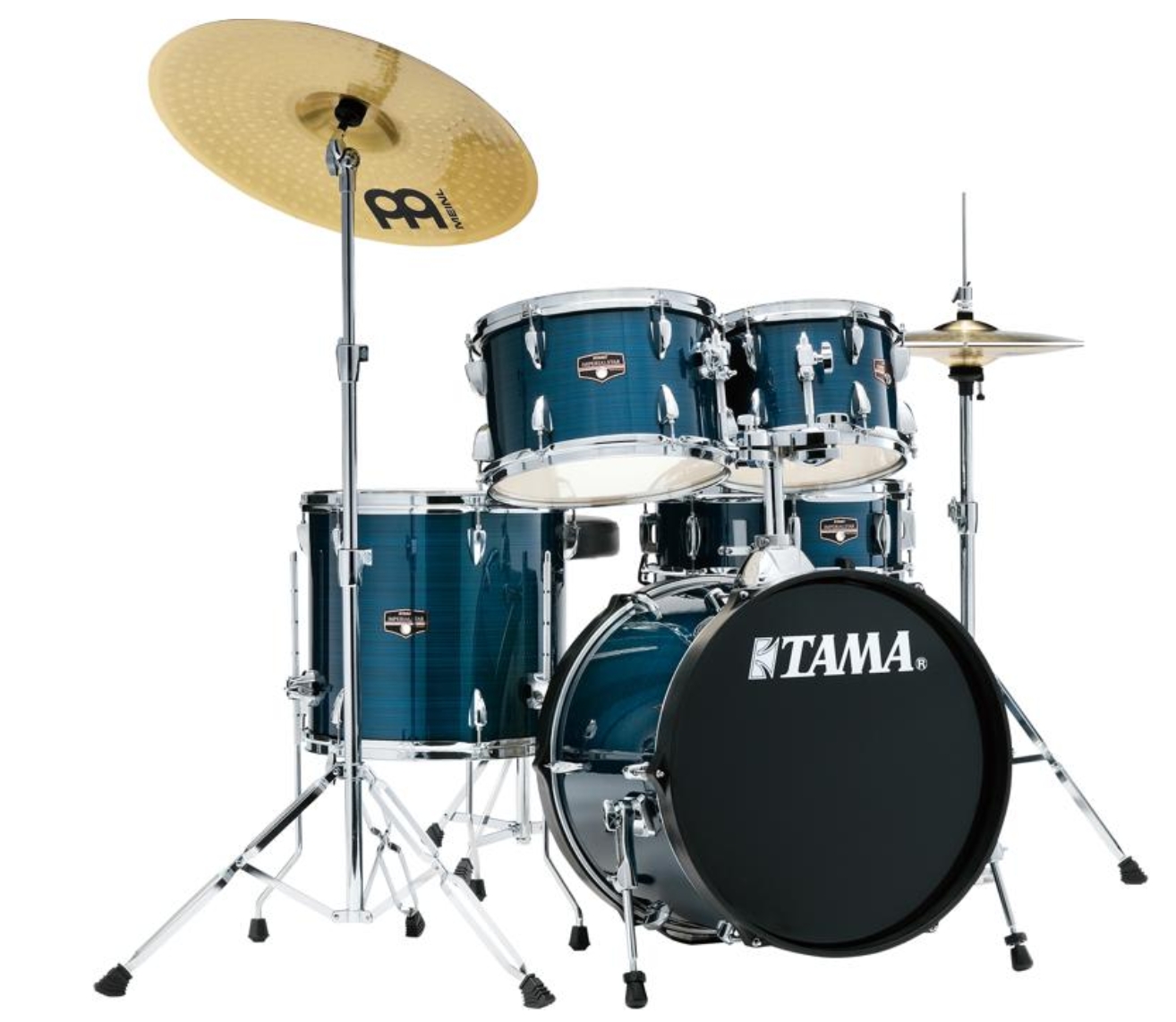 Tama Imperialstar IE58C 5-piece Complete Drum Set with Snare Drum and Meinl Cymbals