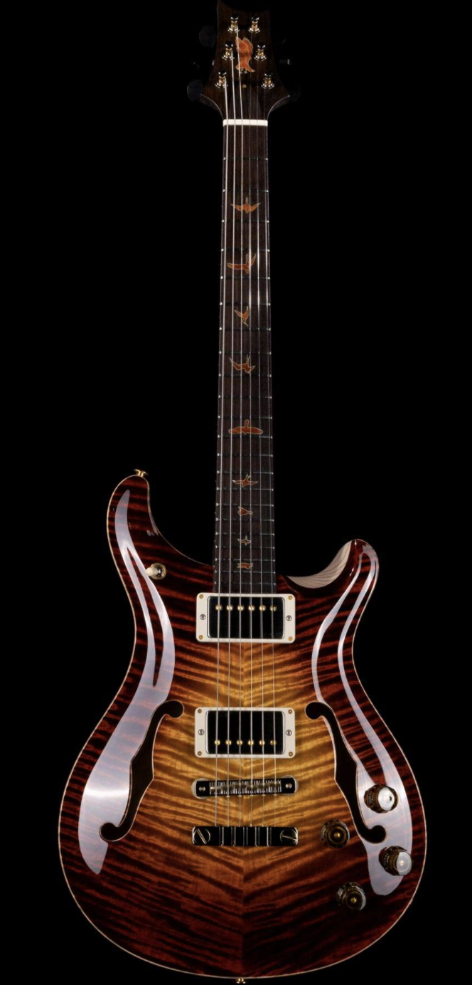 PRS Private Stock 9113 McCarty 594 Hollowbody II Flame Maple Top Brazilian Rosewood Neck Autumn Glow