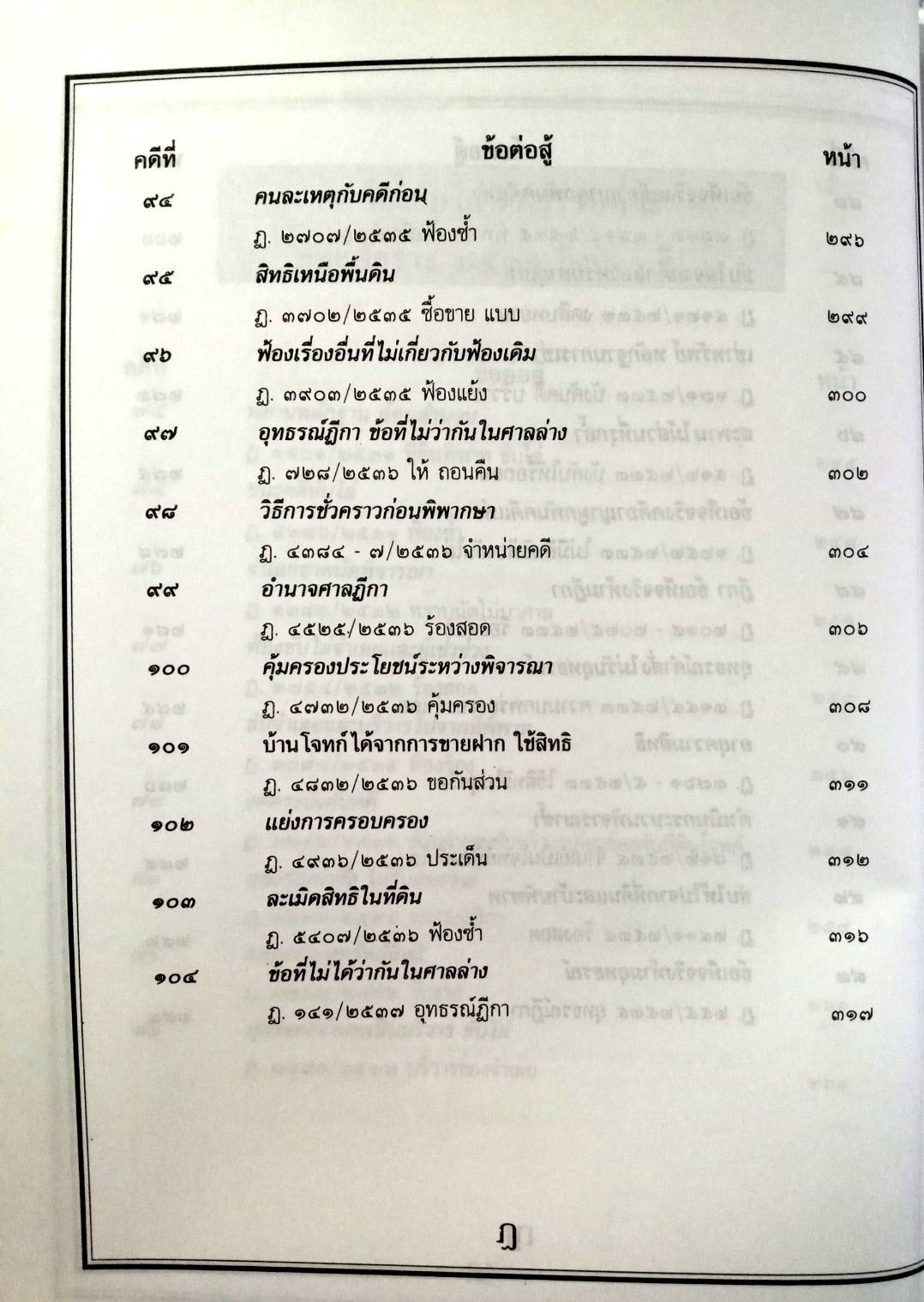 108 คดีฟ้องขับไล่: ไล่ที่ บุกรุก ลุกล้ำ ฯลฯ (หนังสือเก่า มือ1)