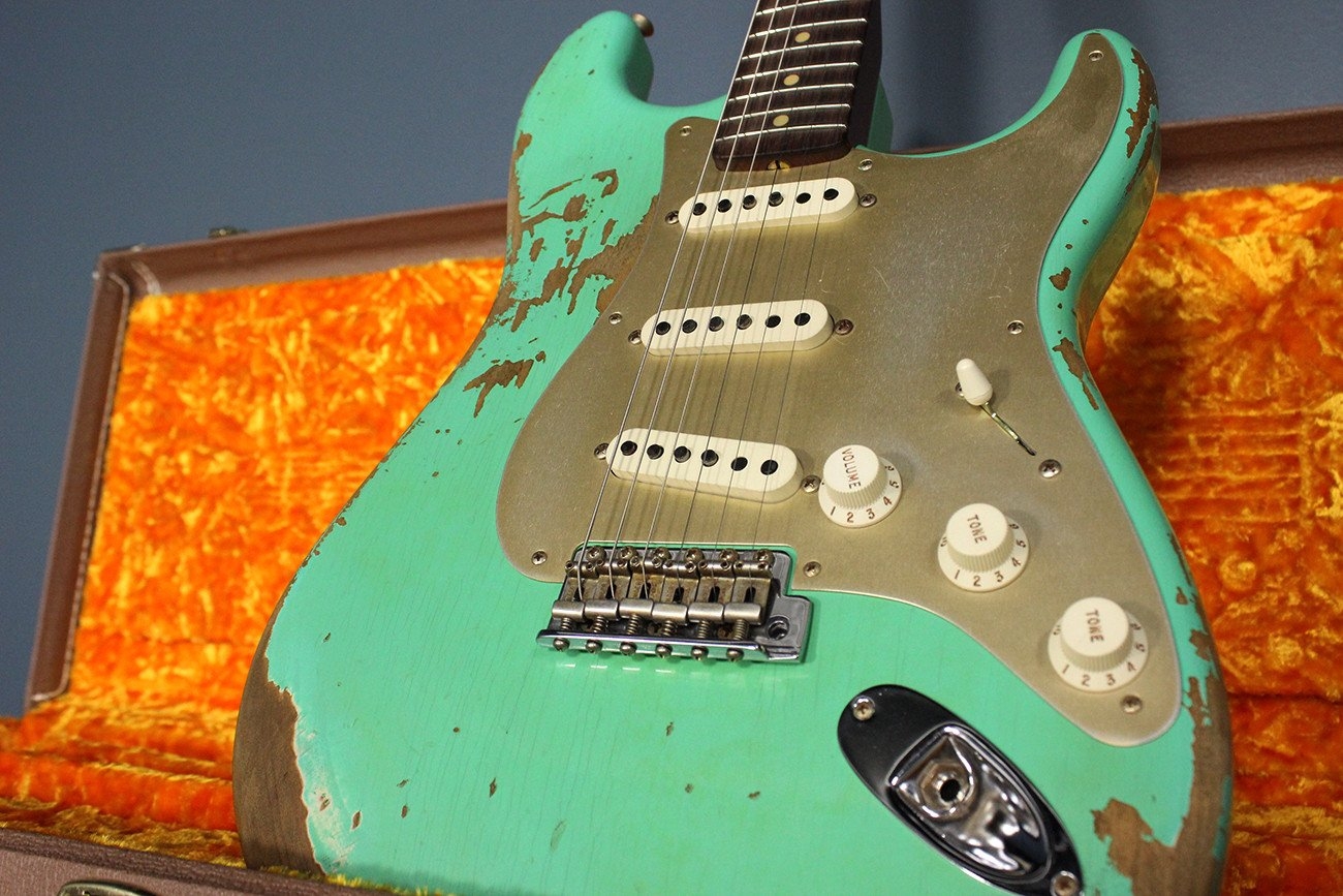Fender Custom Shop 1959 Heavy Relic Stratocaster - Aged Sea Foam Green - NAMM