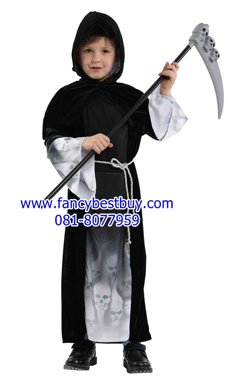 ชุดฮาโลวีน ชุดโครงกระดูกสะท้อนแสง 3D ชุดแฟนซีเด็ก สำหรับวันฮาโลวีน Skeleton มีขนาด M, L, XL