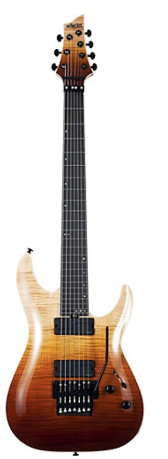 Schecter Guitar Research C-7 FR SLS Elite 7-String Electric Guitar Black Fade Burst