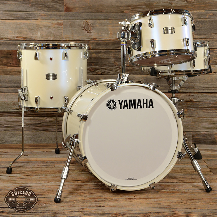 YAMAHA ABSOLUTE HYBRID MAPLE 12/14/18/6X14 4PC BOP KIT W/SNARE POLAR WHITE