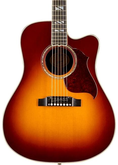 Gibson 2016 Songwriter Progressive Square Shoulder Cutaway Dreadnought Acoustic-Electric Guitar - Autumn Burst