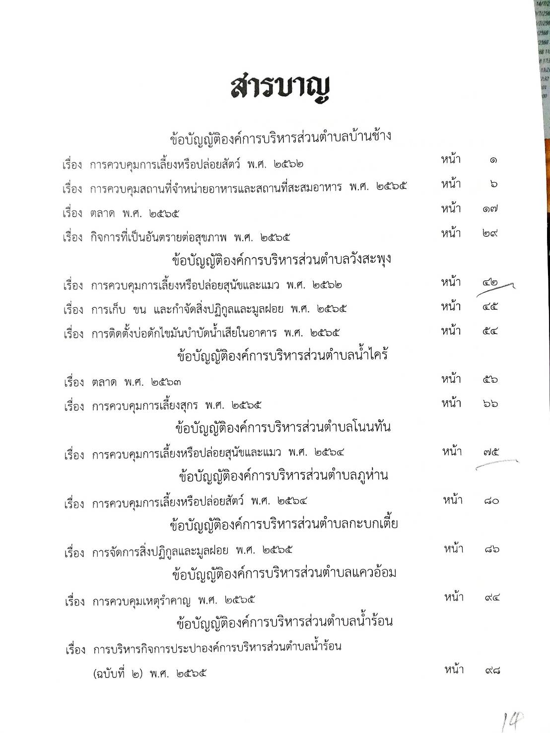 กฎหมายใหม่ ตอนที่ 142/67 รวมข้อบัญญัติองค์การบริหารส่วนตำบล