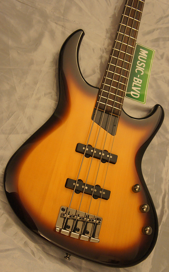 MTD Kingston Saratoga 4-String Fretless Electric Bass Guitar Tobacco Sunburst Ebony Fingerboard