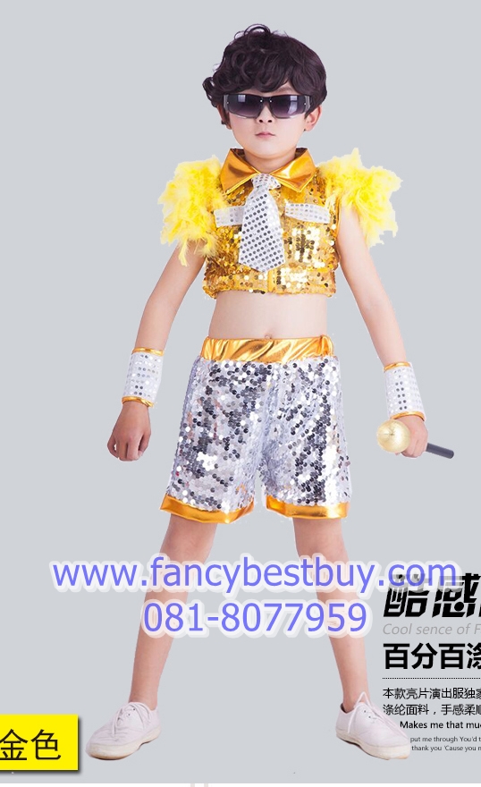 ชุดแฟนซีเด็ก ชุดนักเต้น ชุดเชียร์ลีดเดอร์ ชุดกีฬาสี สำหรับ เด็กชาย เด็กหญิง มีขนาด 110, 120, 130 สำเนา