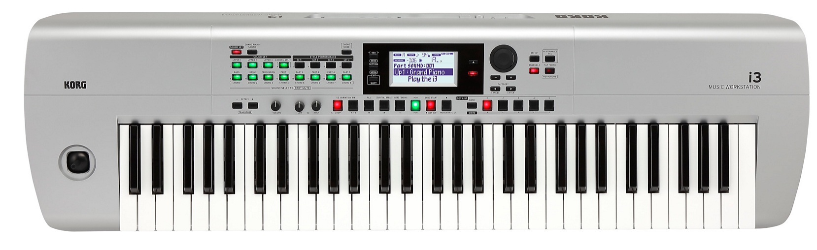 Korg i3 66-Key Music Workstation Silver