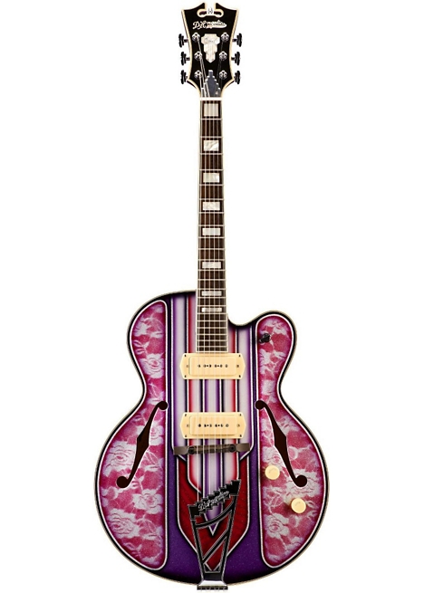 D Angelico EX-59 Hollow Body Electric Guitar - Purple Art Deco