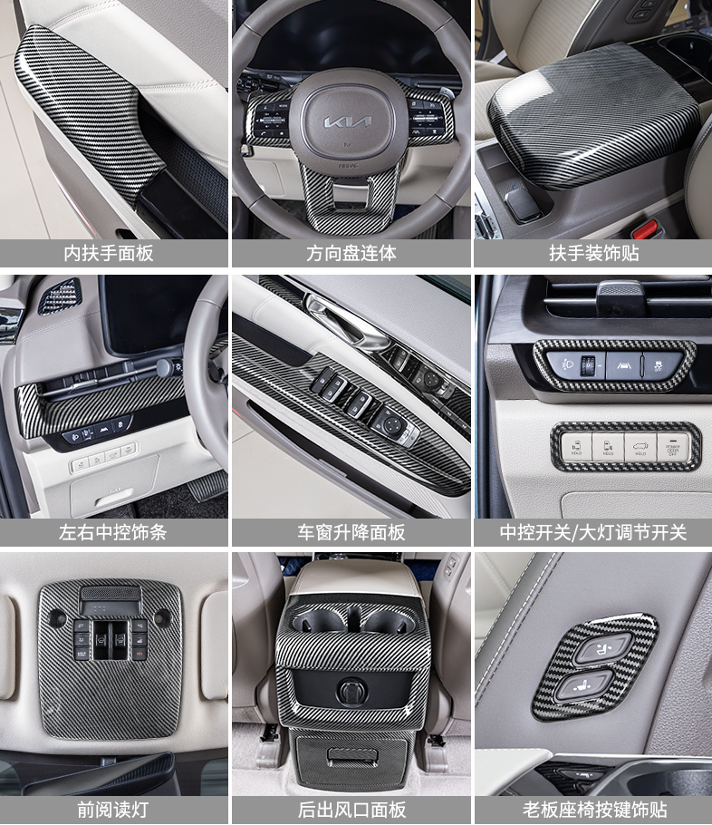 ชุดตกแต่ภายใน ลายเครฟล่า แยกชิ้นขายได้ KIA Carnival KA4(Gen4)