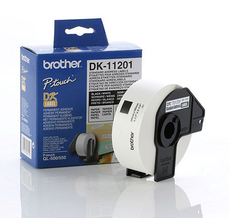 เทปพิมพ์สลาก Brother DK-11201 29x90 มม. (400 ป้าย/ม้วน) ของแท้