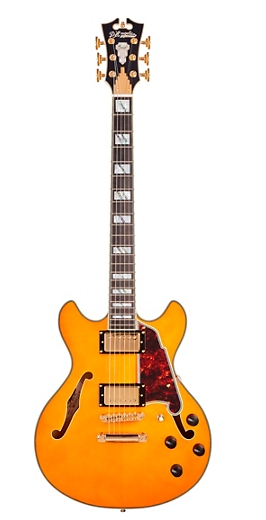 D Angelico Excel Series Mini DC Semi-Hollow Electric Guitar Spruce top USA Seymour Duncan Humbuckers Stop-bar Tailpiece Vintage Natural