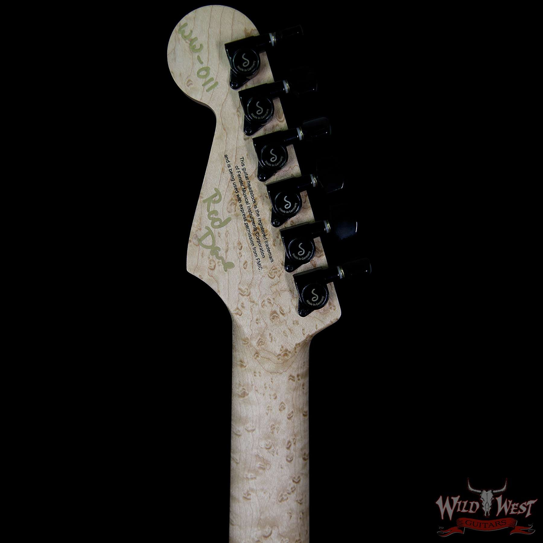 Charvel Custom Shop Wild West 011 Masterbuilt Red Dave Flame San Dimas HH Kill Switch - Trans Charcoal