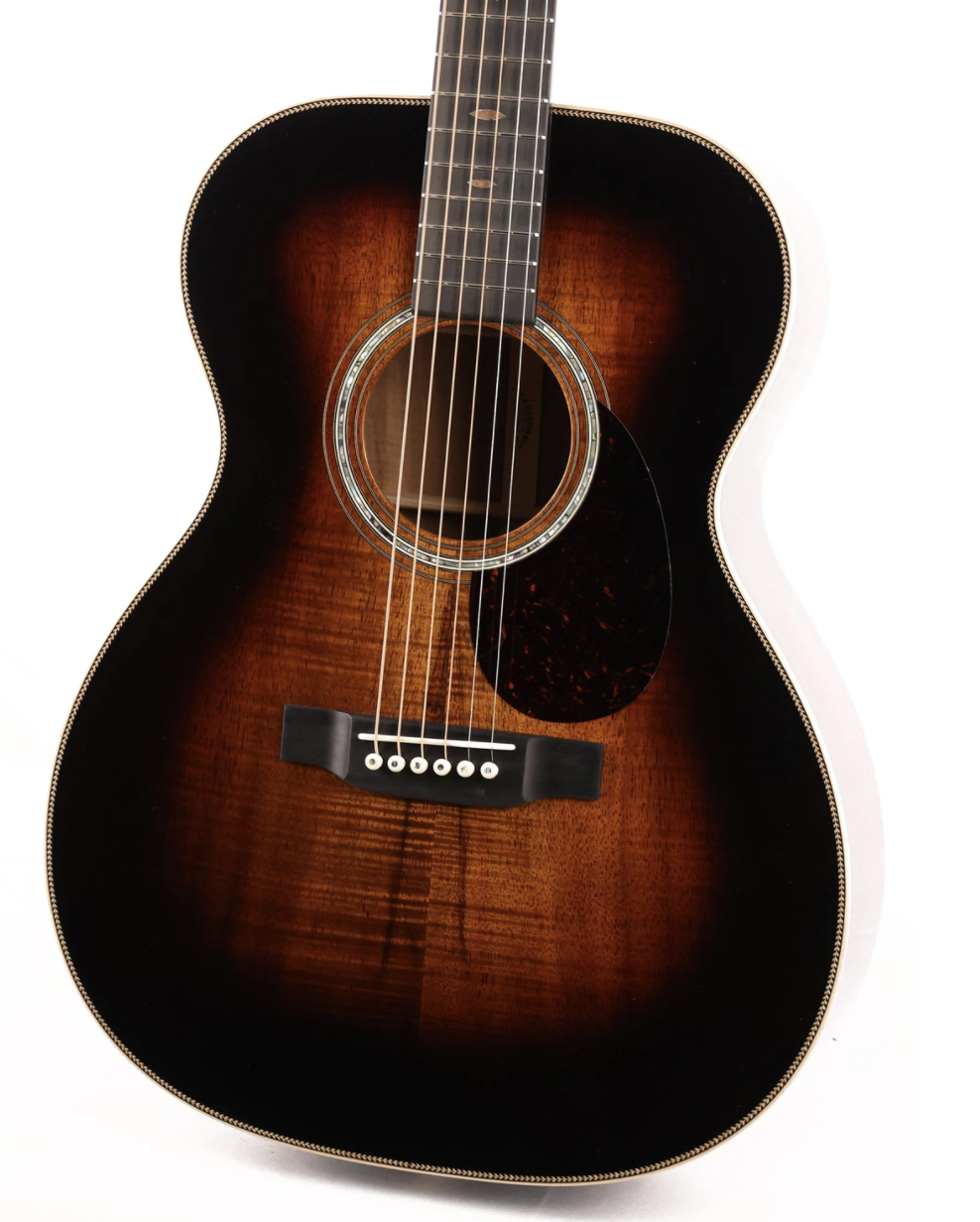 Martin Custom Shop OM Highly Flamed Koa 1935 Sunburst