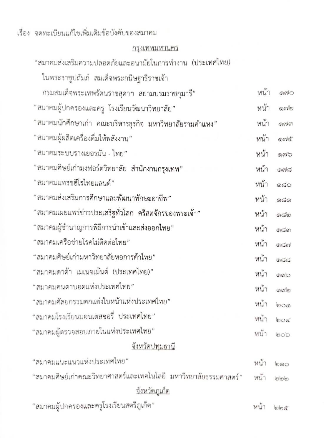 กฎหมายออกใหม่ 93/65 ประกาศกระทรวงมหาดไทย การพ้นตำแหน่ง ประกาศกรมการศาสนา การรับรองวัดฯ ประกาศศาลเยาวชนและครอบครัวจังหวัด...