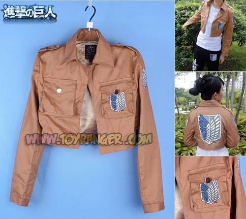 เสื้อแจ็คเก็ต Attack on Titan หน่วยสำรวจ Cosplay (M)