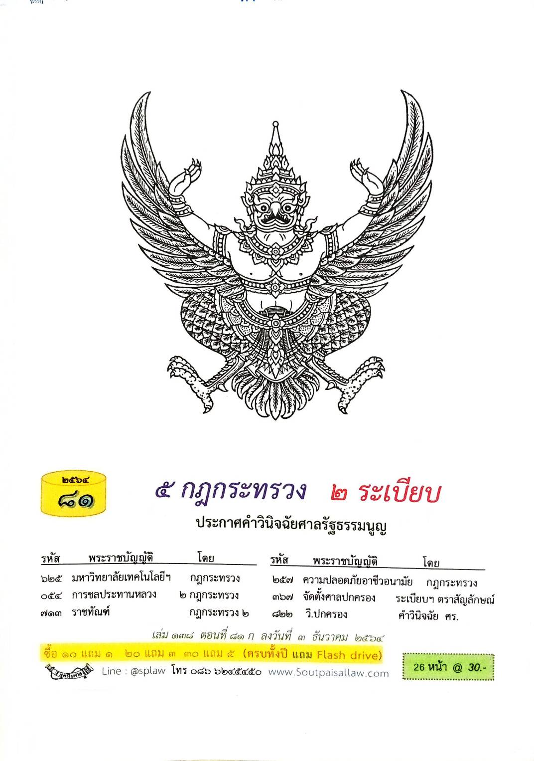 กฎหมายใหม่ปี 2564 ตอนที่ 81 5 กฎกระทรวง 2 ระเบียบ