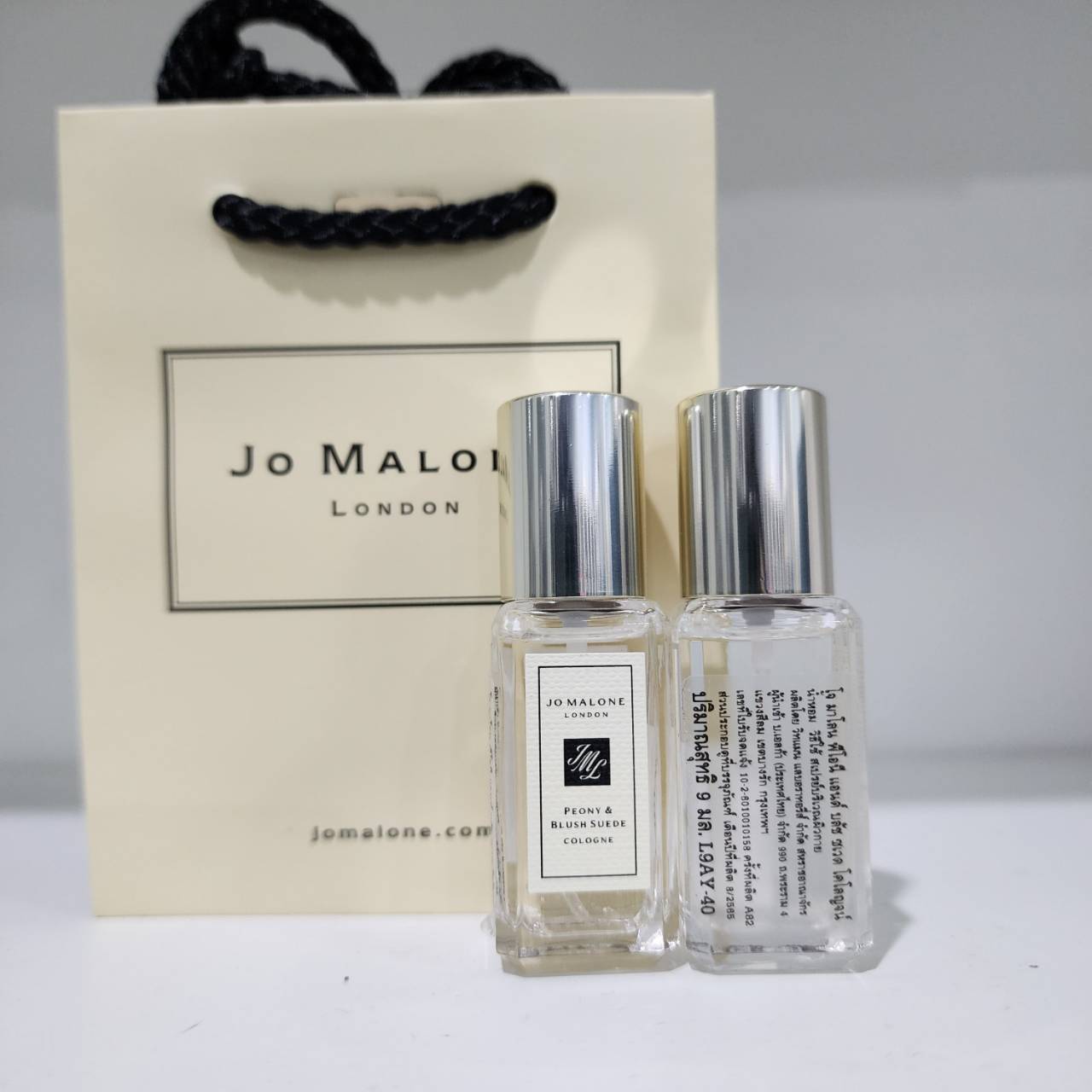 น้ำหอมจิ๋วมินิ Jo malone Peony & Blush suede 9ml แบบสเปรย์ป้ายไทย+ถุงจิ๋วกับริบบิ้น ( Mini Perfume น้ำหอมขนาดพกพา)