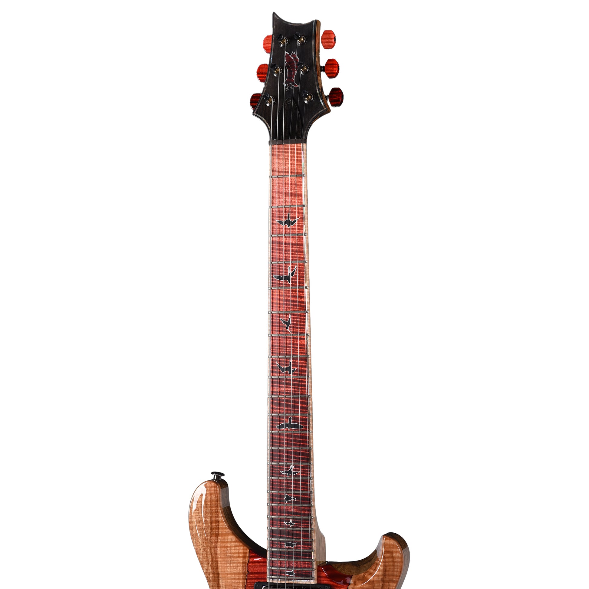 PRS Private Stock Custom 24 Spalted Maple/Black Limba Fire Red Fade w/Stained Curly Maple Fingerboard