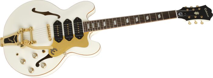 Epiphone Limited Edition Riviera Custom Royale P93 Electric Guitar (Pearl White)