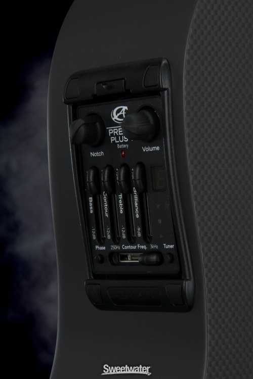 Composite Acoustics Legacy Dreadnought Acoustic-Electric - Satin Back, Raw Carbon Fiber Top