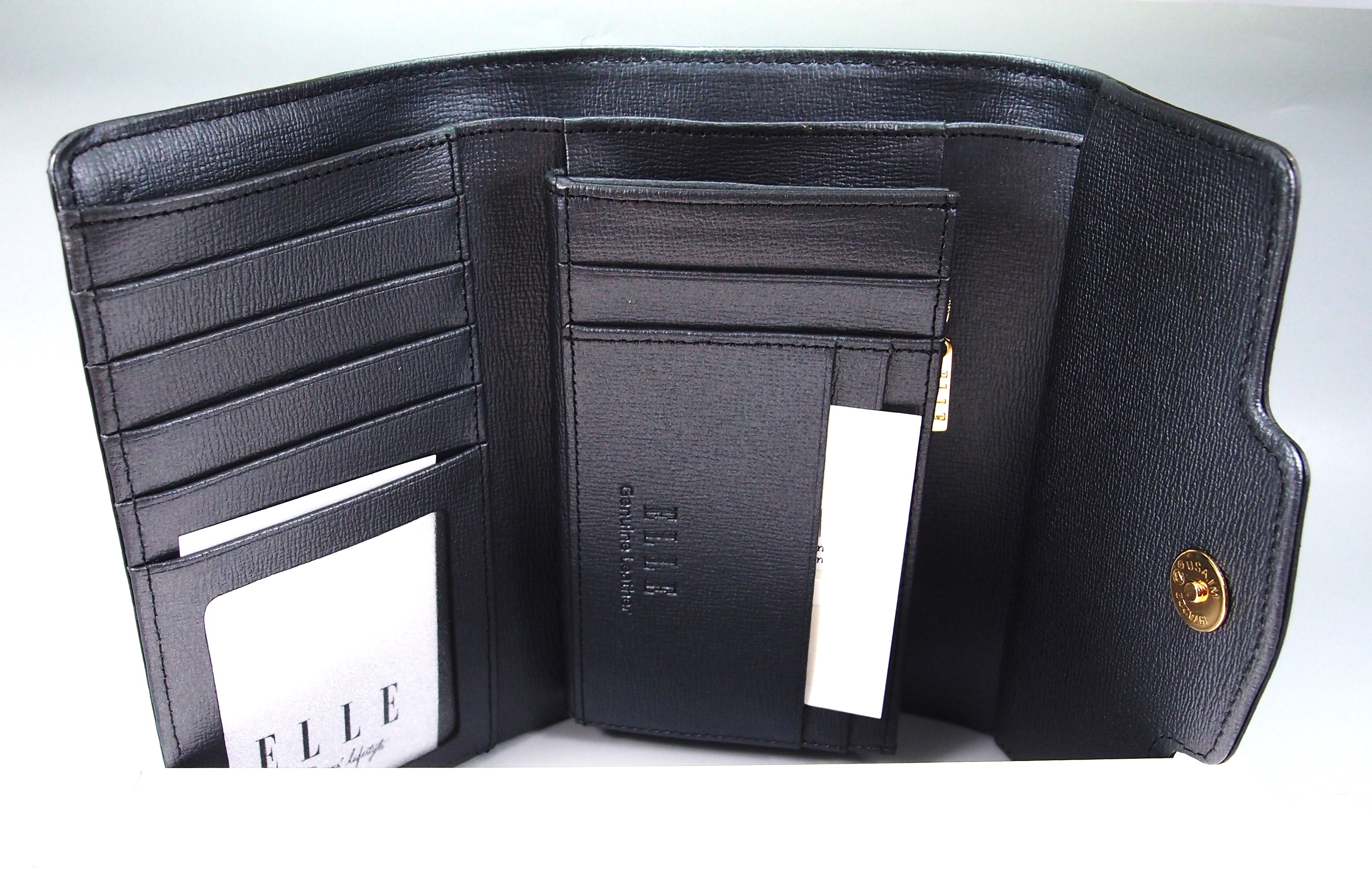 กระเป๋าสตางค์ ELLE เทาเข้มเมทาลิก ใหม่ แท้