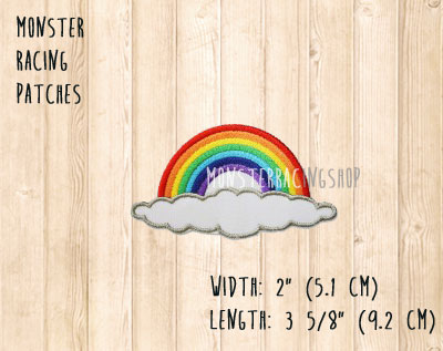 ตัวรีดติดเสื้อน่ารักๆ ตัวรีดเรนโบว์ Rainbow อาร์มรีดติดเสื้อ สีรุ้ง รุ้งกินน้ำ