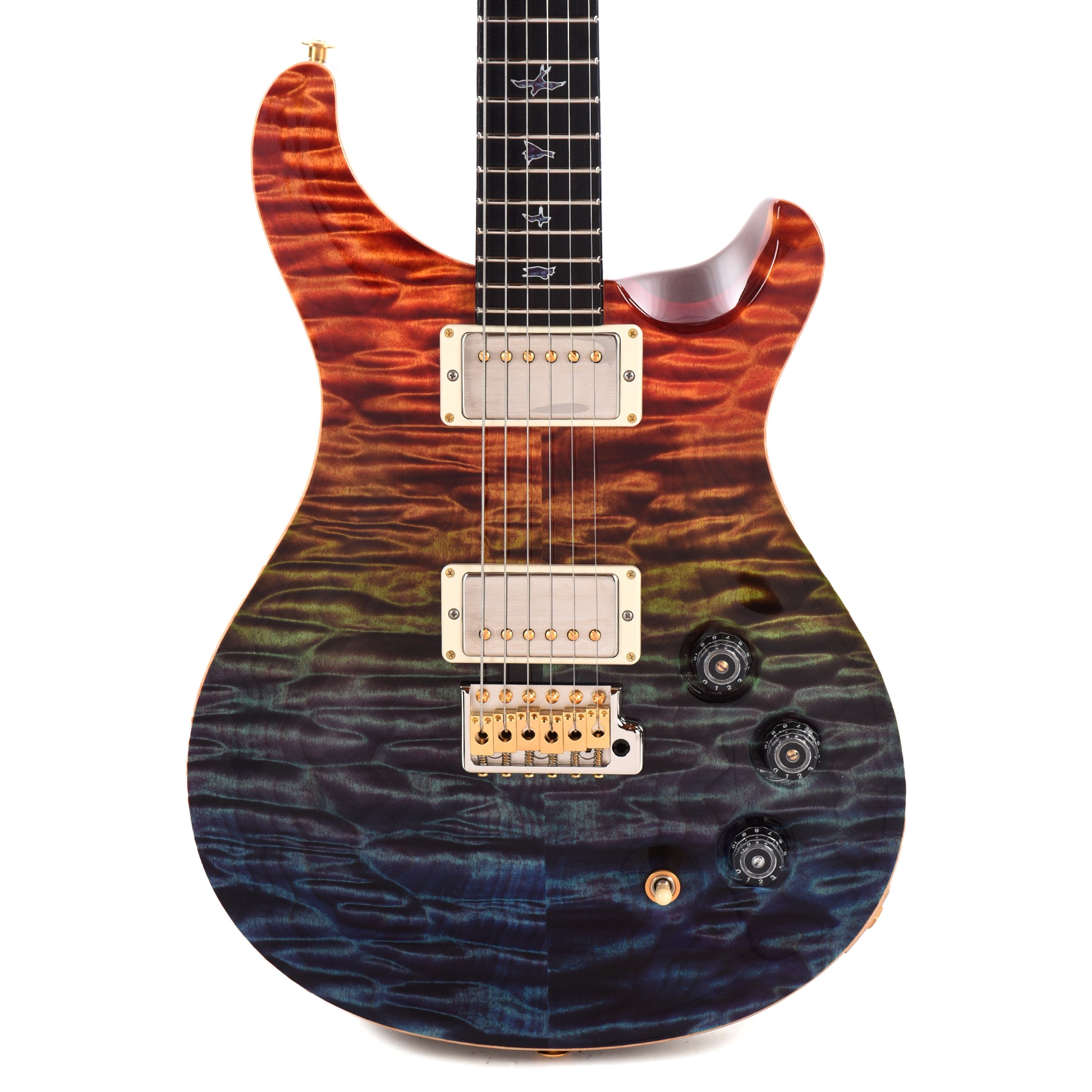 PRS Private Stock DGT Quilted Maple/African Mahogany Zombie Fade w/Stained Curly Maple Inlays & Tuners