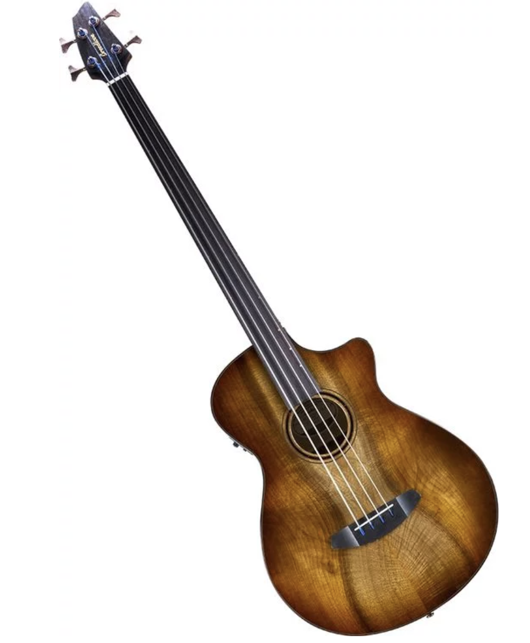 Breedlove ECO Pursuit Exotic S Concerto CE Acoustic-Electric Bass Guitar - Amber Myrtlewood