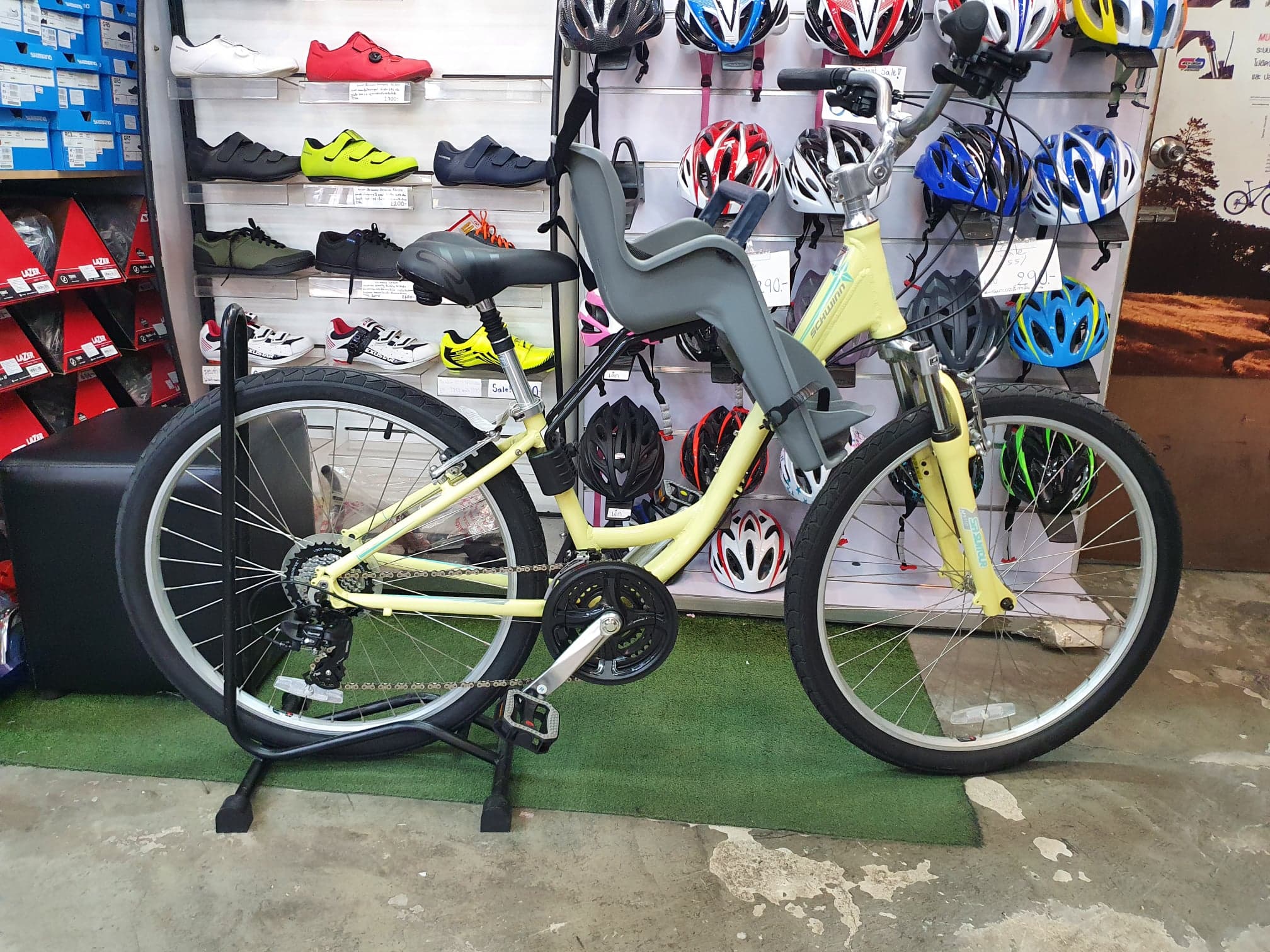 ที่นั่งเด็กติดรถพับ ติดหลักอาน ติดรถแม่บ้าน ไว้ด้านหน้า รับน้ำหนักได้สูงสุด 18 กิโล