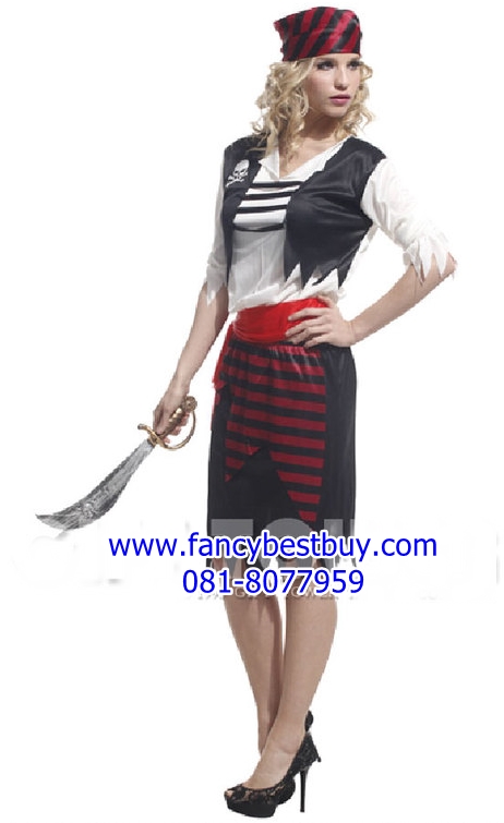 ชุดแฟนซีผู้หญิง ชุดโจรสลัดหญิง Pirates Girl ขนาดฟรีไซด์