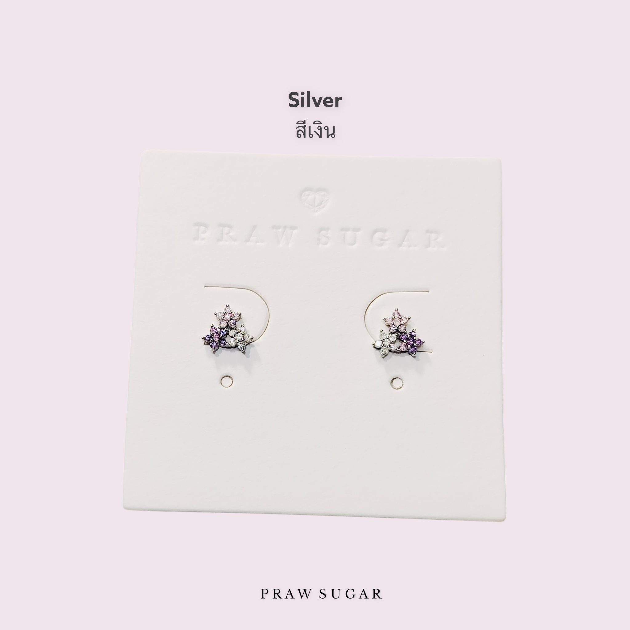 Little Flowers Earrings - ต่างหูดอกไม้ขนาดเล็ก (ก้านต่างหูเงินแท้)