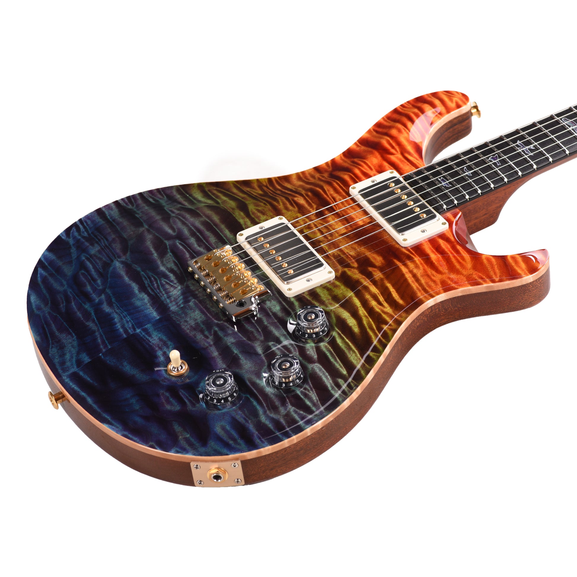 PRS Private Stock DGT Quilted Maple/African Mahogany Zombie Fade w/Stained Curly Maple Inlays & Tuners