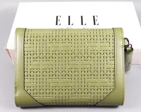 กระเป๋าสตางค์ ELLE เขียวตอง ใหม่ แท้