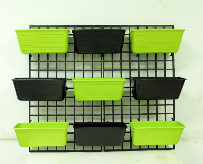 กระถางต้นไม้สวนแนวตั้งขนาดใหญ่พิเศษ สีดำ