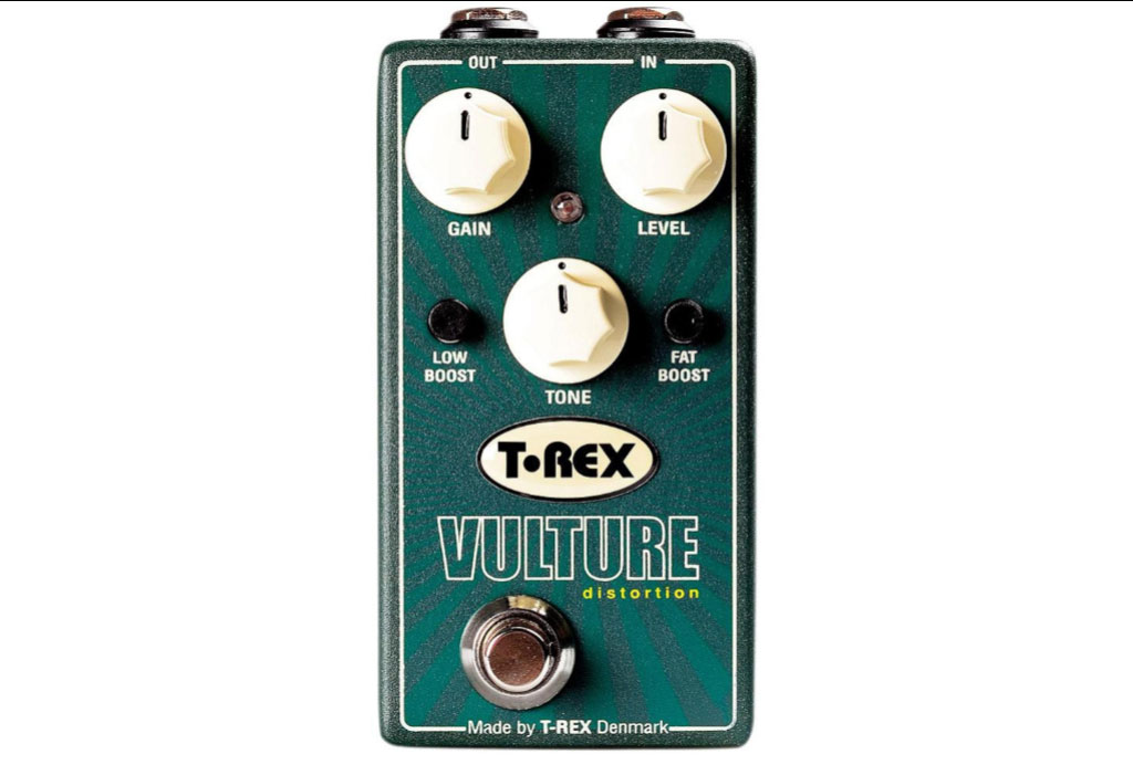 T-Rex Engineering Vulture Distortion Guitar Effects Pedal with Low and Fat Boost