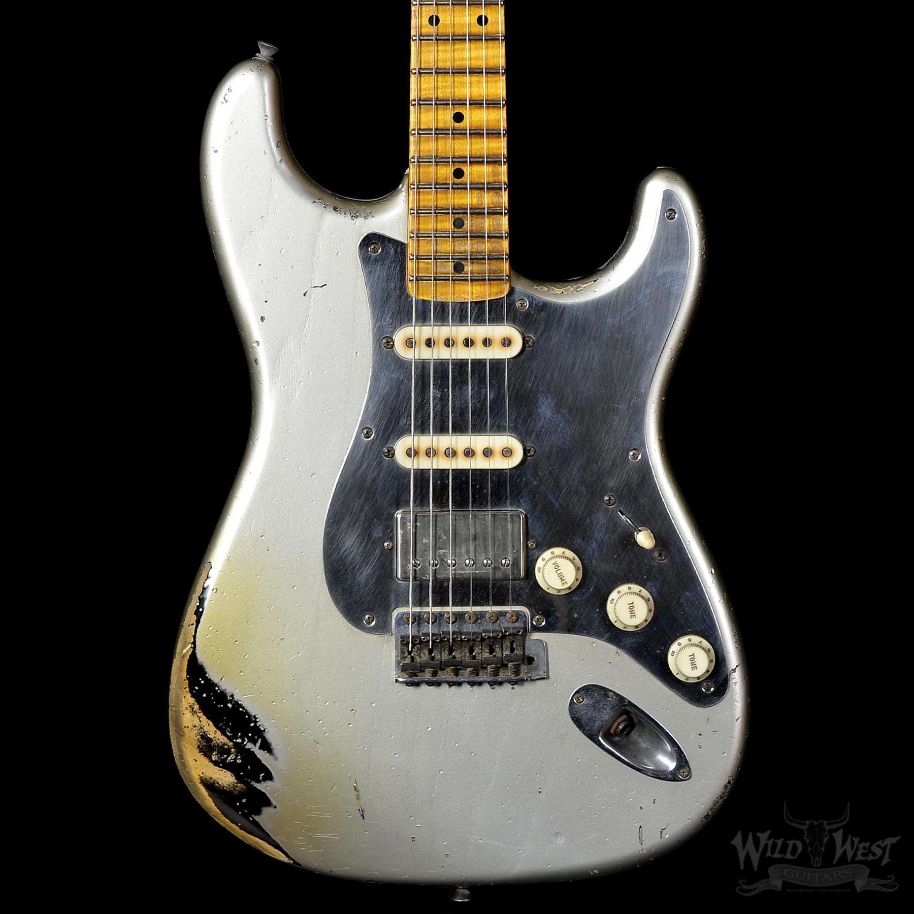 Fender Custom Shop Masterbuilt 1956 Heavy Relic Inca Silver Silver Black Stratocaster by John Cruz
