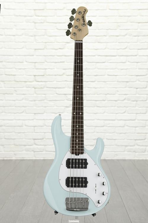 Ernie Ball Music Man Stingray 5 HH - Powder Blue, Rosewood Fingerboard